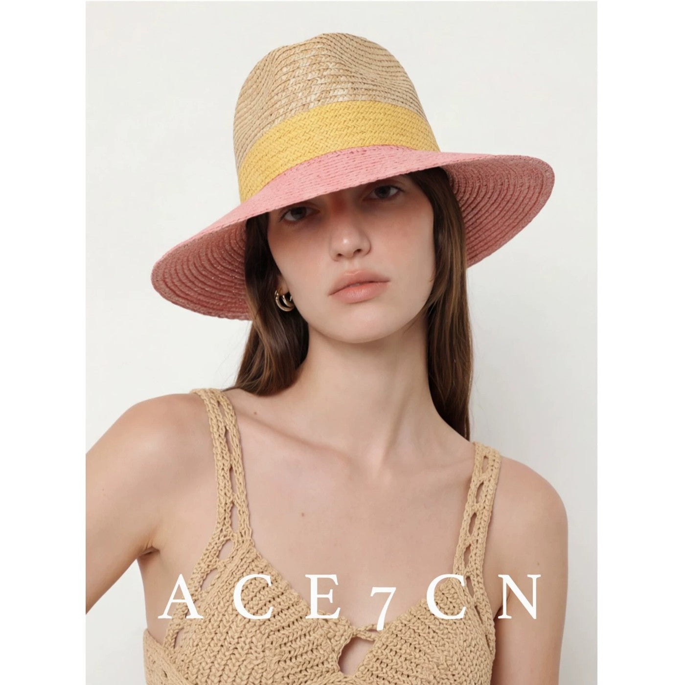 Nordic Hand-Woven Wheat-Straw Straw Hat Summer Travel-Look