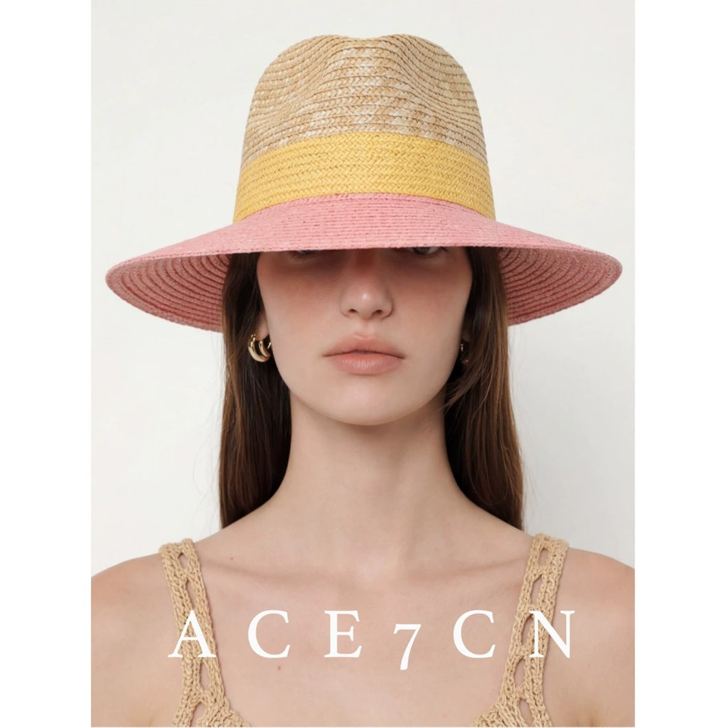 Nordic Hand-Woven Wheat-Straw Straw Hat Summer Travel-Look