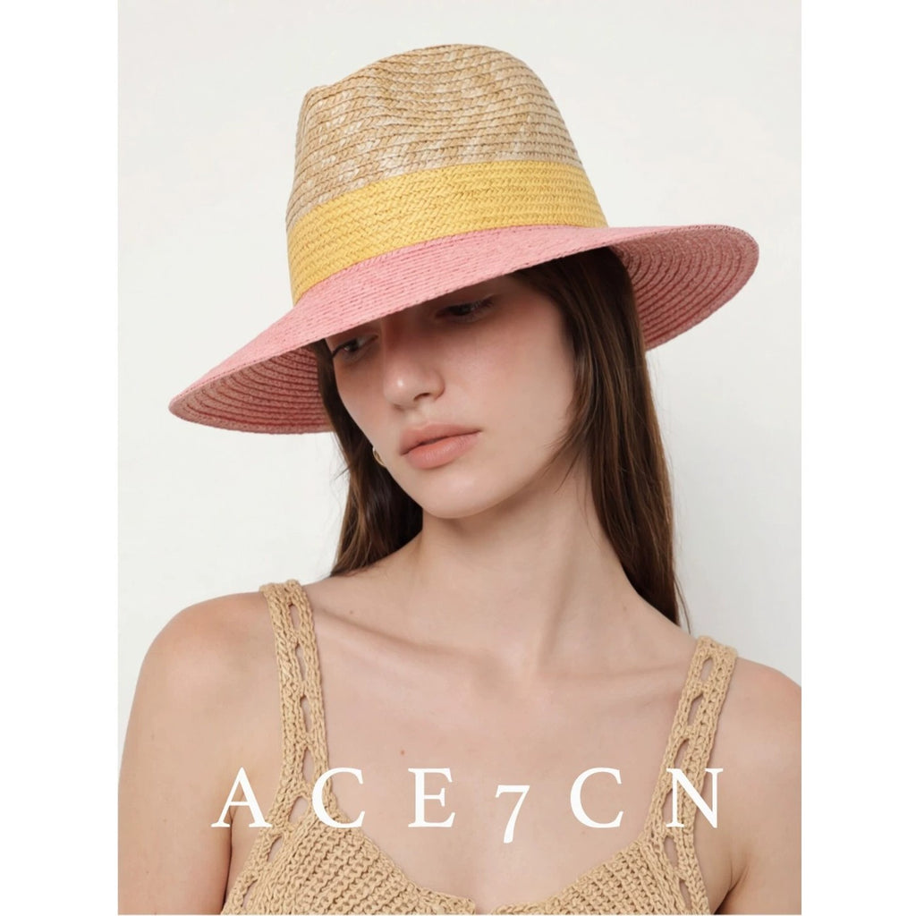 Nordic Hand-Woven Wheat-Straw Straw Hat Summer Travel-Look