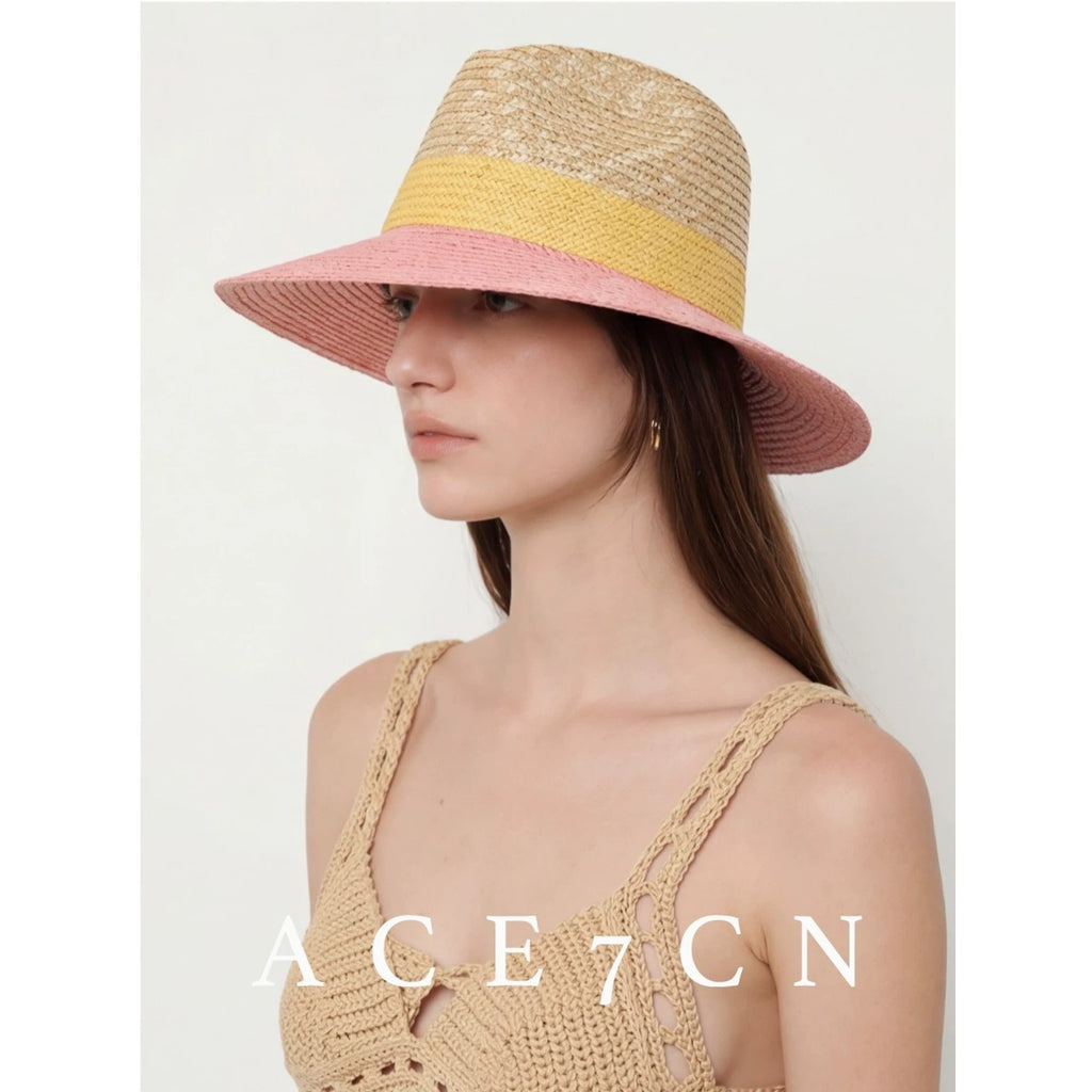 Nordic Hand-Woven Wheat-Straw Straw Hat Summer Travel-Look