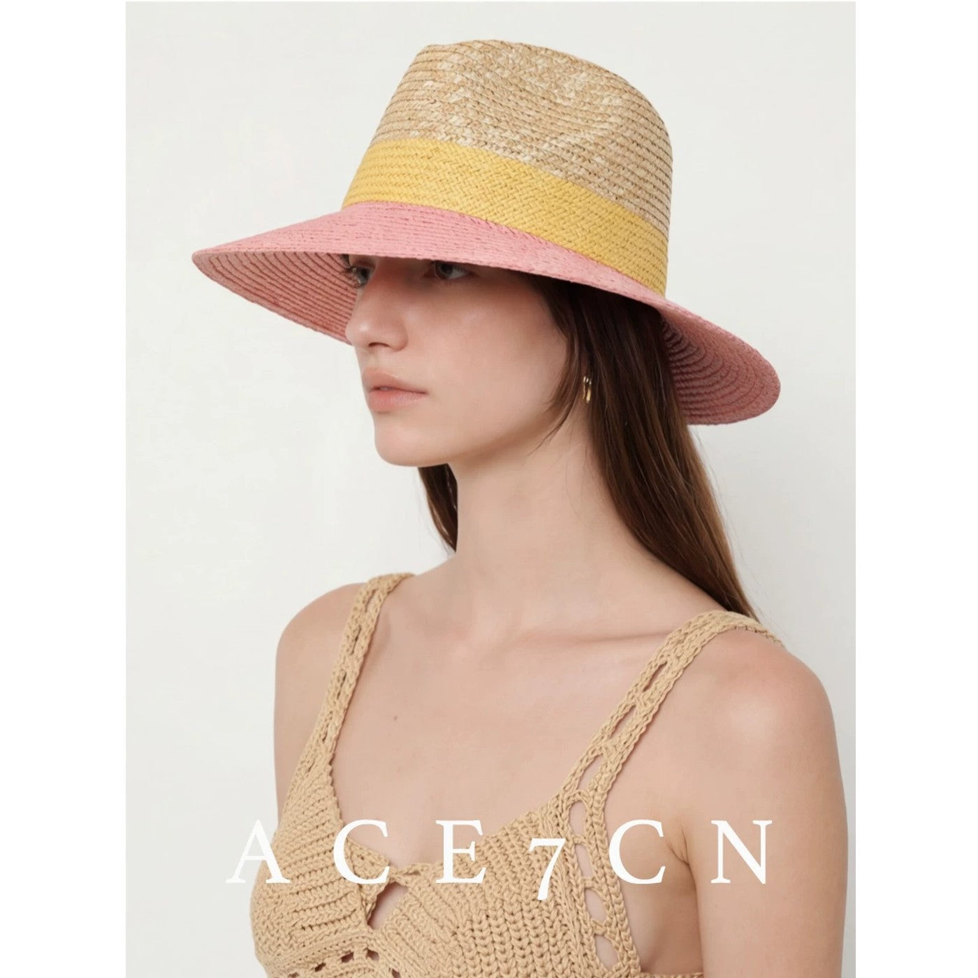Nordic Hand-Woven Wheat-Straw Straw Hat Summer Travel-Look
