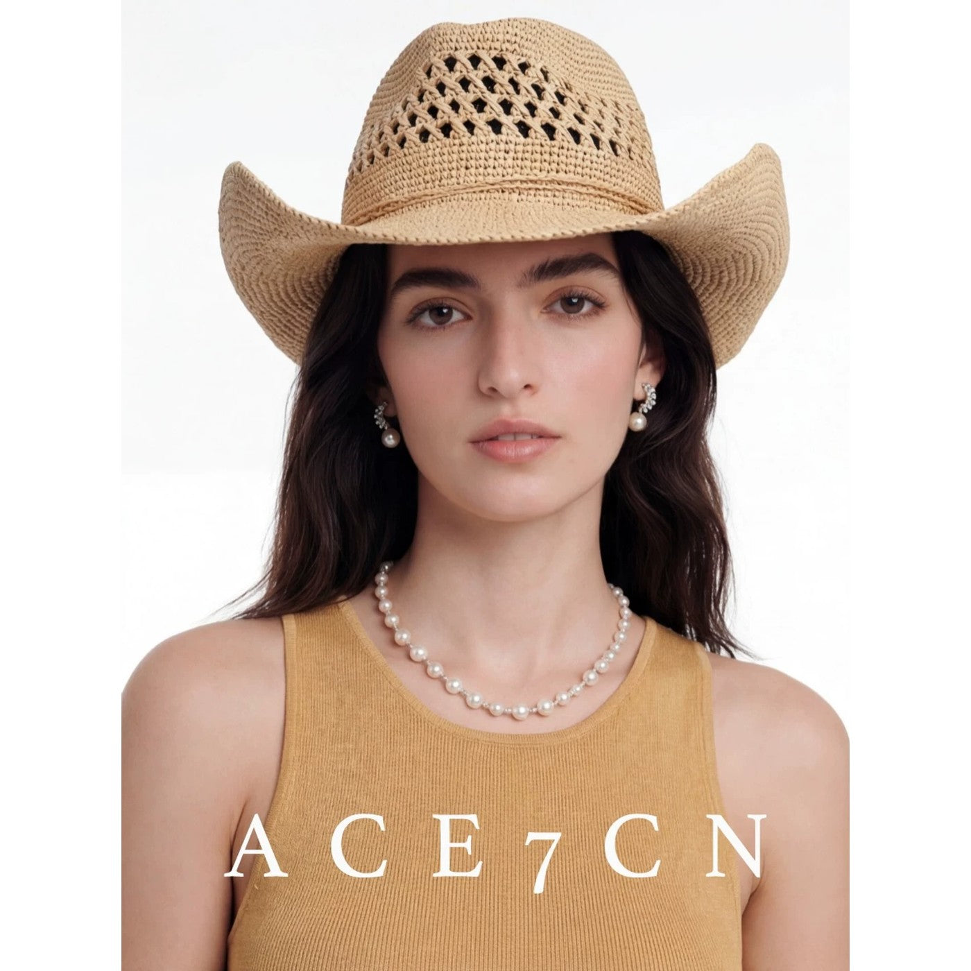 American Western Premium Raffia Fedora IG-Blogger Hand-Woven