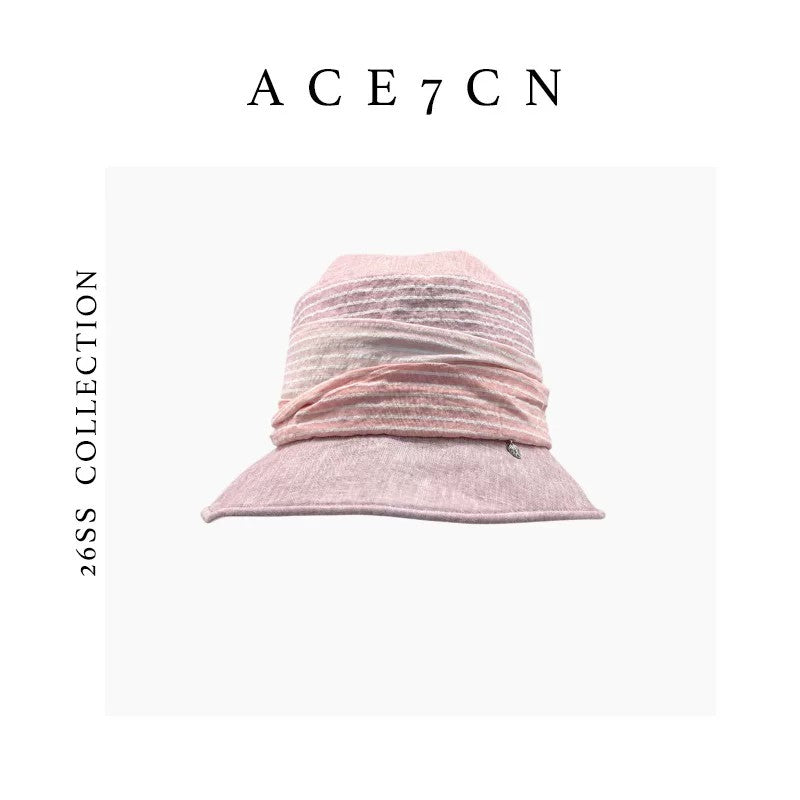Nordic Niche Designer Multi-Stripe Bucket Hat Color-Block