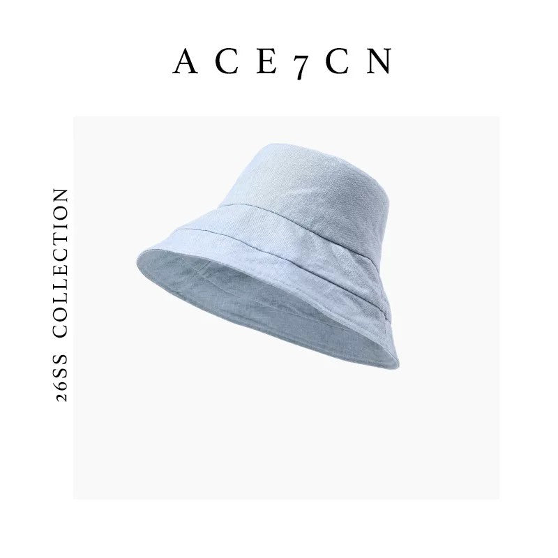 Old-Money Vintage Premium Linen Bucket Hat Wide-Brim