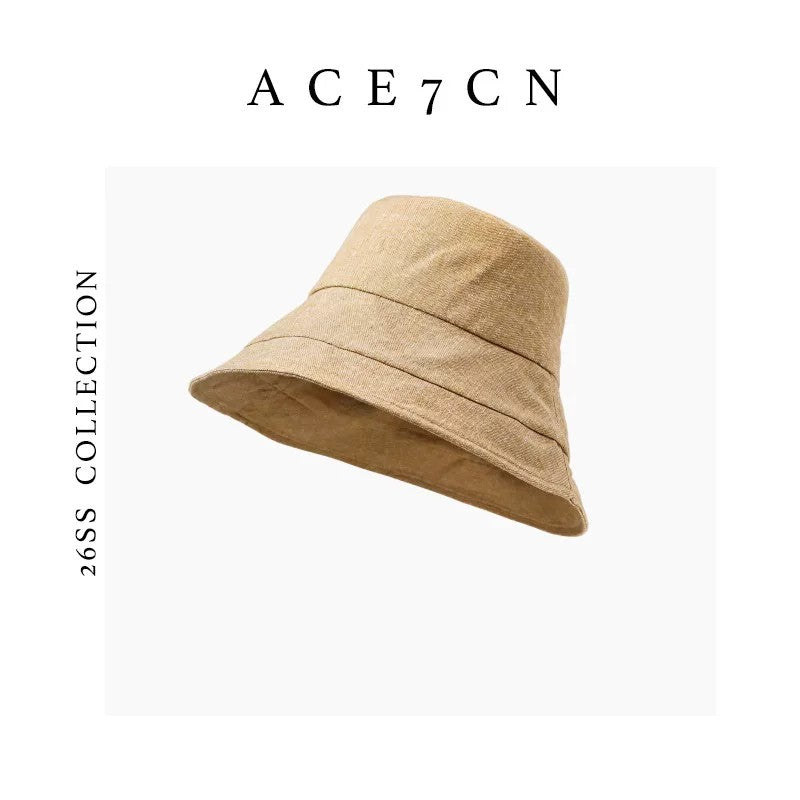 Old-Money Vintage Premium Linen Bucket Hat Wide-Brim