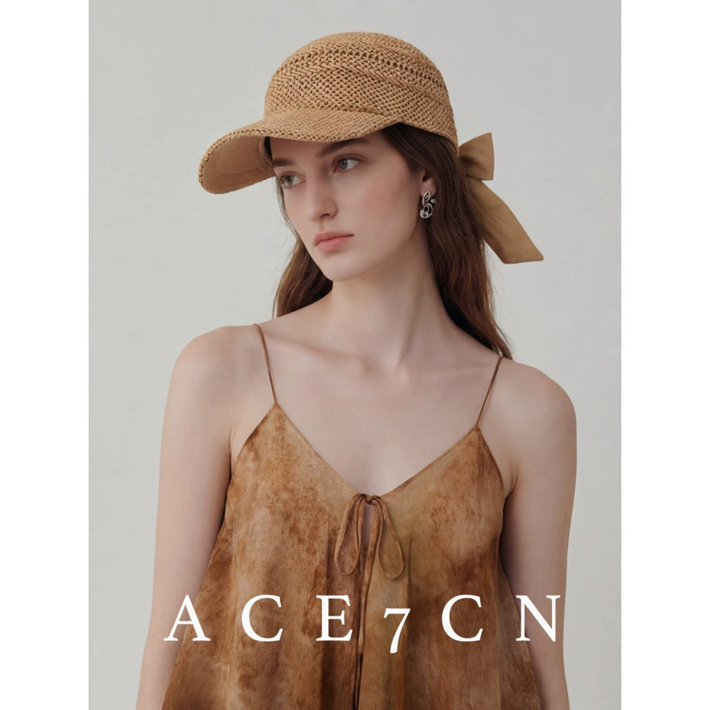 Korean Niche Paper-Straw Baseball Cap Handmade Openwork
