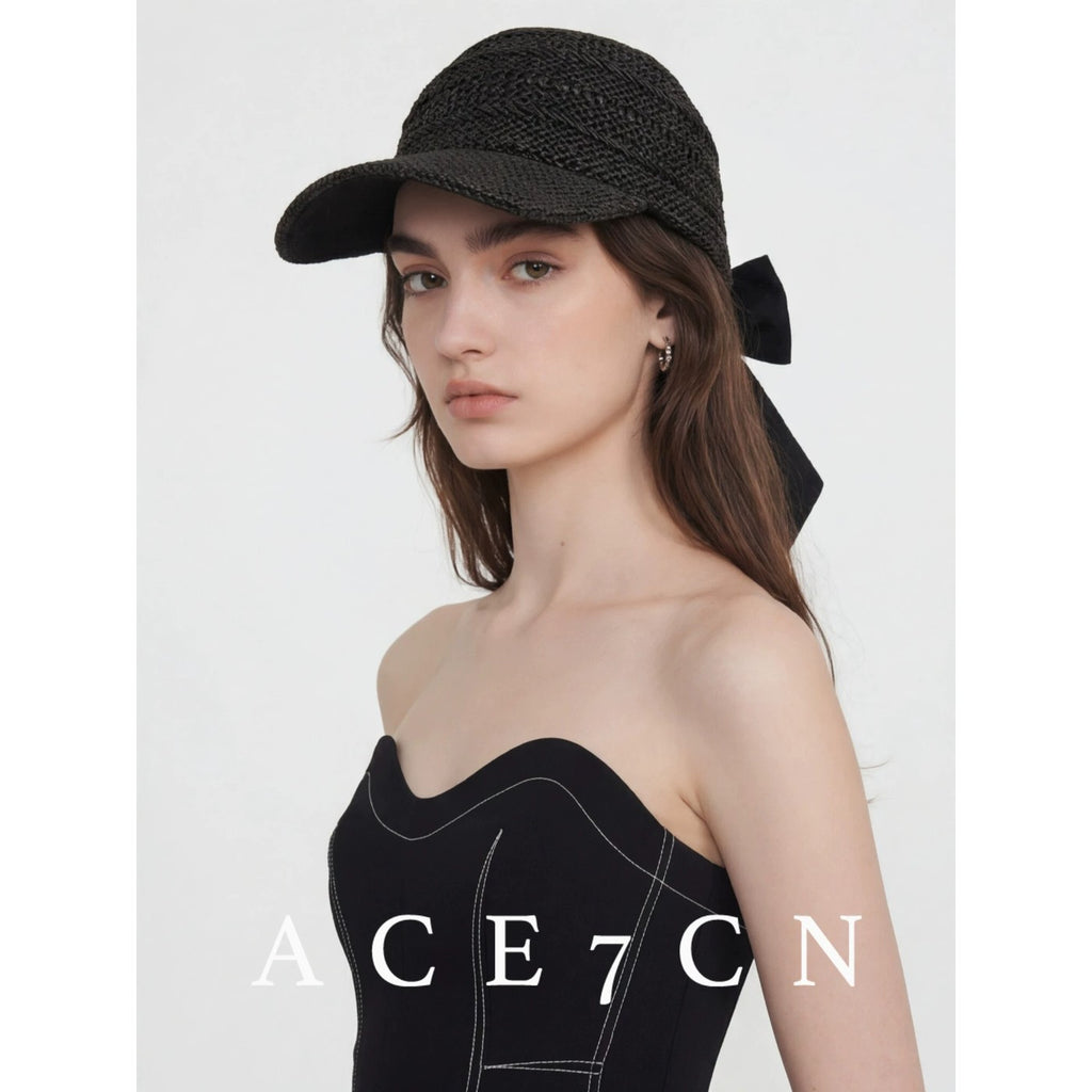 Korean Niche Paper-Straw Baseball Cap Handmade Openwork