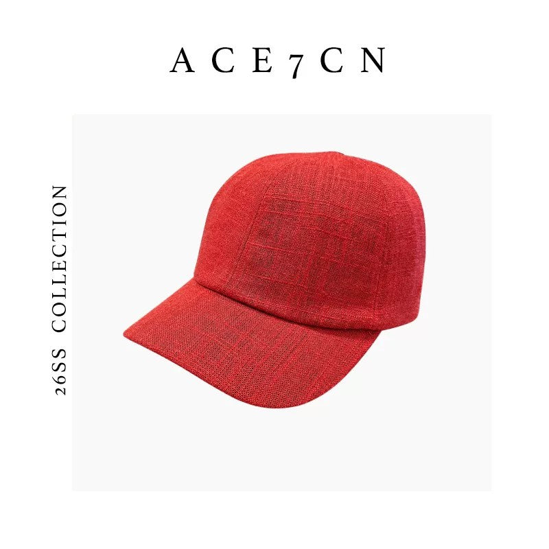 British Casual Linen Baseball Cap Breathable Soft-Top