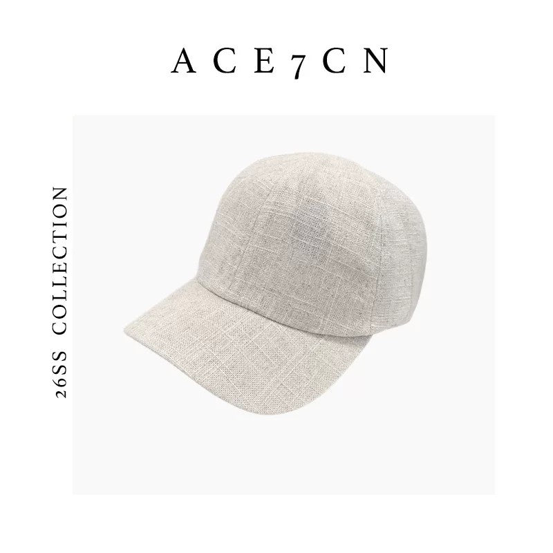 British Casual Linen Baseball Cap Breathable Soft-Top