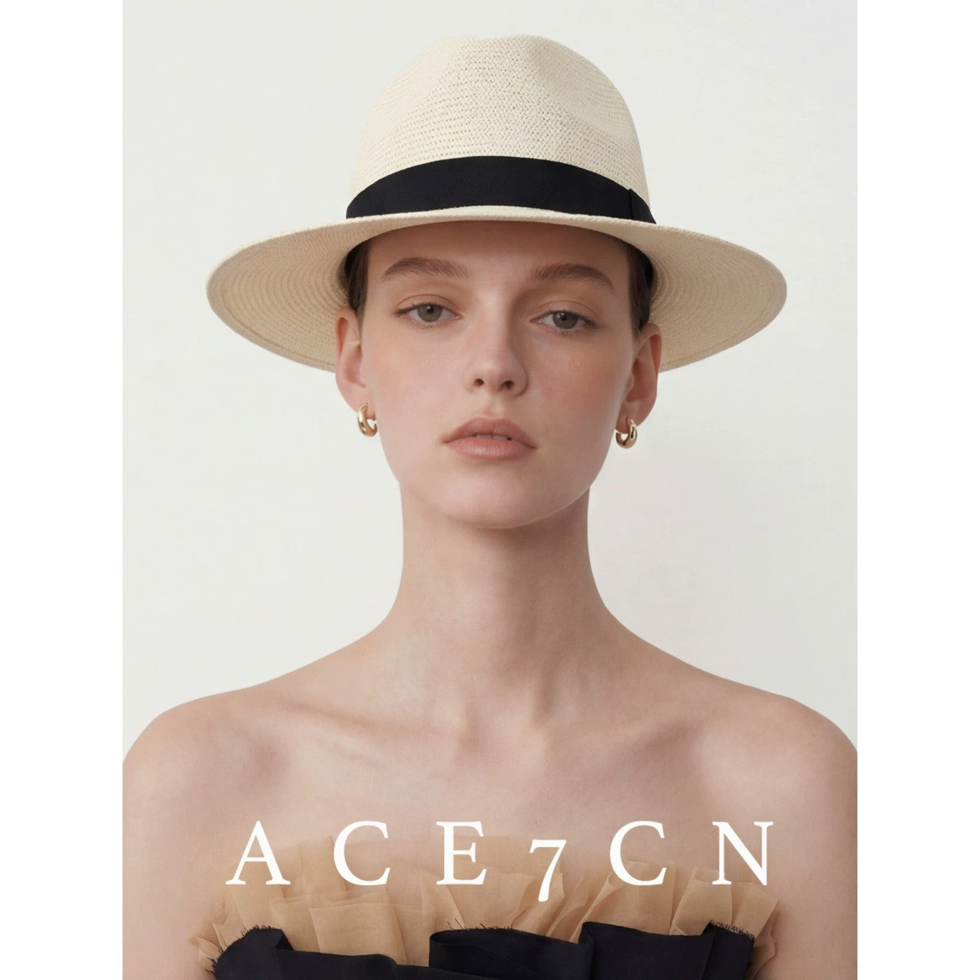 South-France Holiday Premium Panama Hat Straw-Woven Western