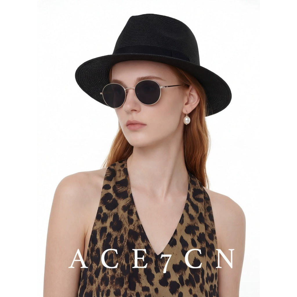 South-France Holiday Premium Panama Hat Straw-Woven Western