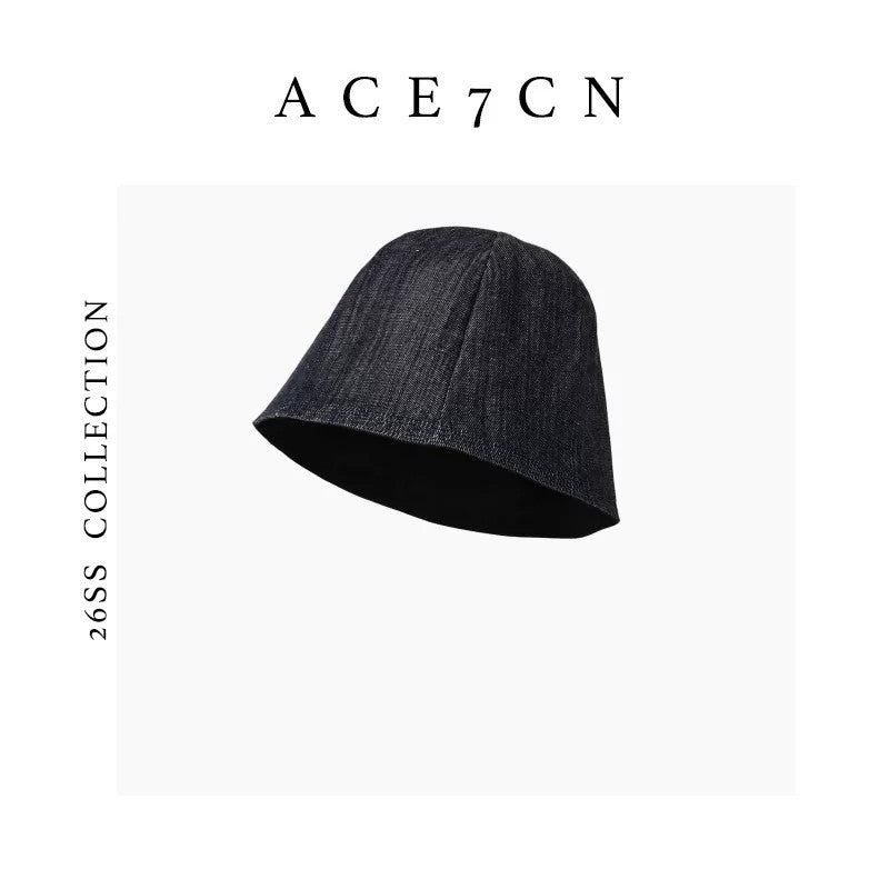 Urban Casual Raw-Denim Denim Bucket Hat Japanese