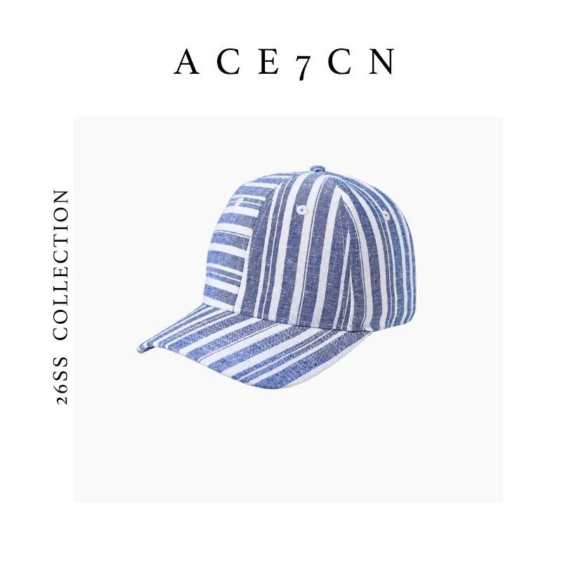 Nautical Parisian Premium Linen Baseball Cap Summer