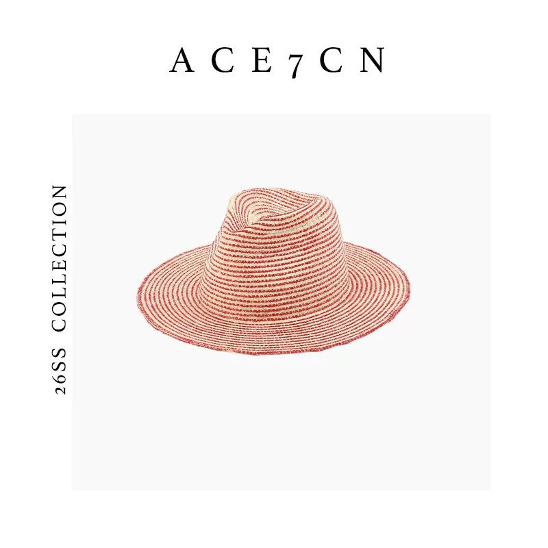 South American California Resort Straw Hat Striped