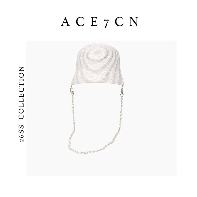 Italian Niche Light-Luxury Chain Lampshade Bucket Hat