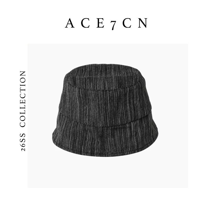Vintage Elegant Resin-Texture Linen Bucket Hat Breathable