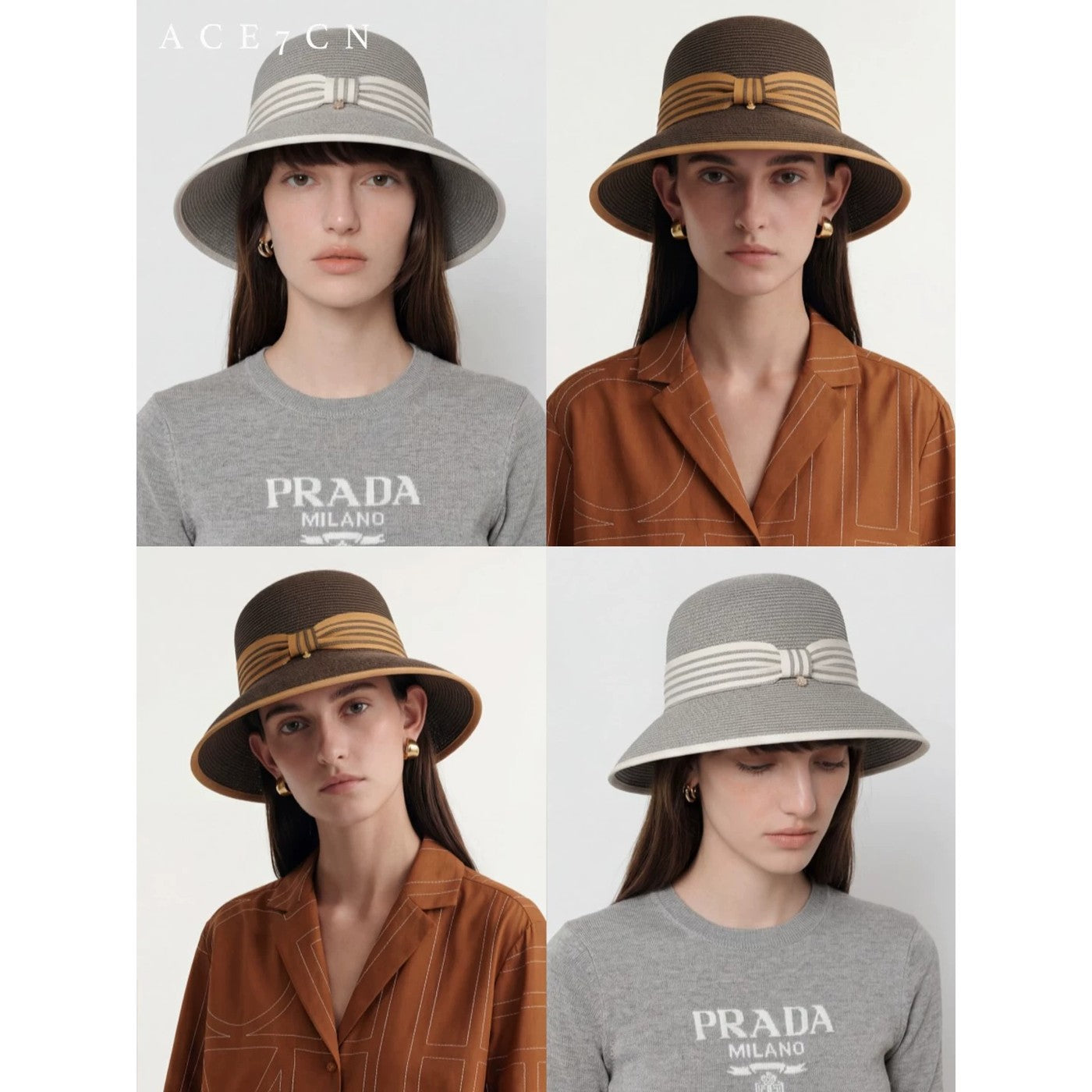French Elegant Hepburn-Style Lampshade Bucket Hat Wide-Brim
