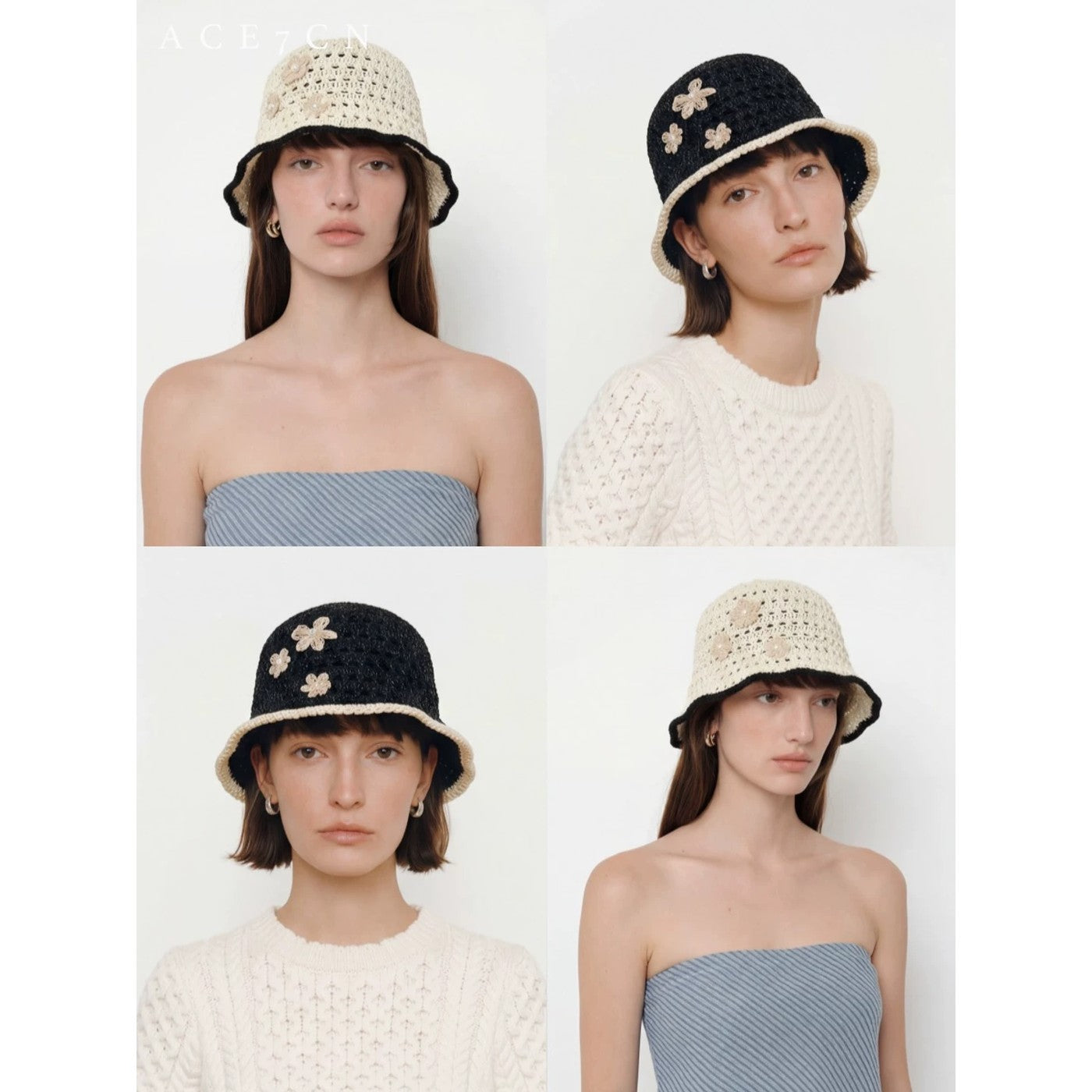 French Vintage Premium Openwork Woven Bucket Hat