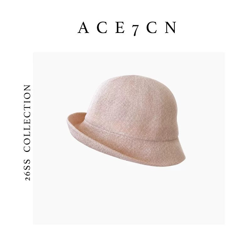 Nordic Niche Elegant Washi Bucket Hat Roll-Brim