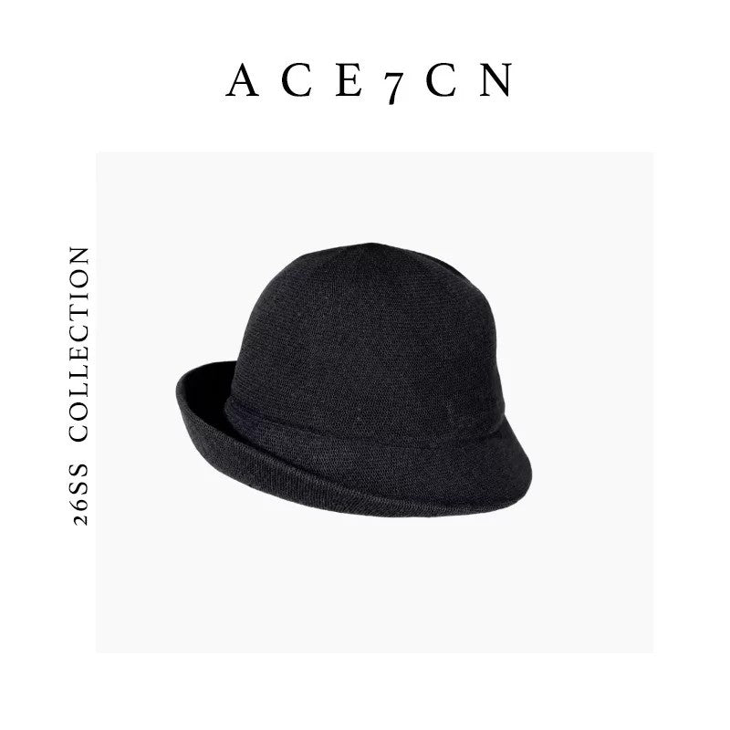 Nordic Niche Elegant Washi Bucket Hat Roll-Brim