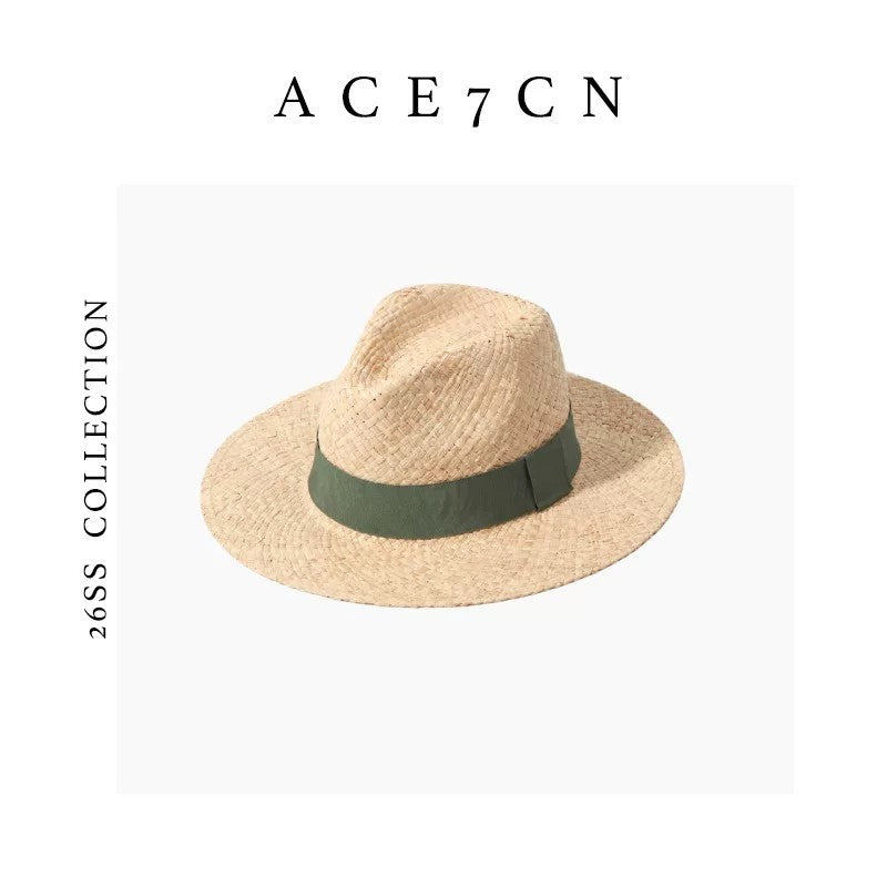South-France Natural Raffia Dress Hat Resort Straw