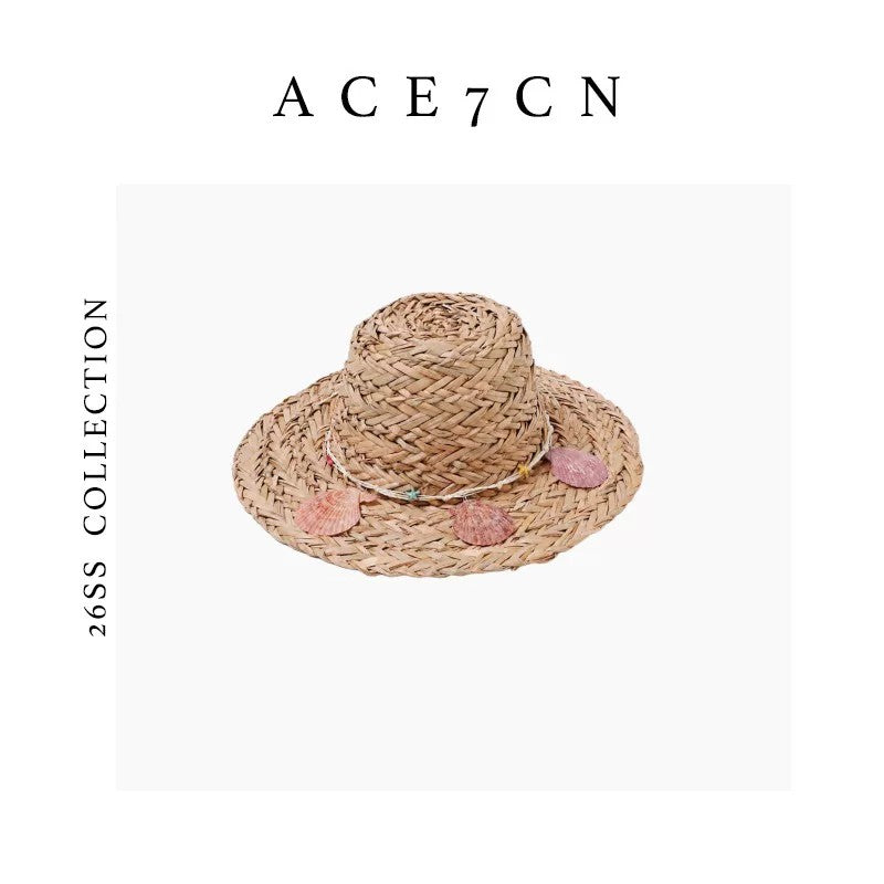 Old-Money Vintage Natural Natural-Straw Dress Hat Handmade
