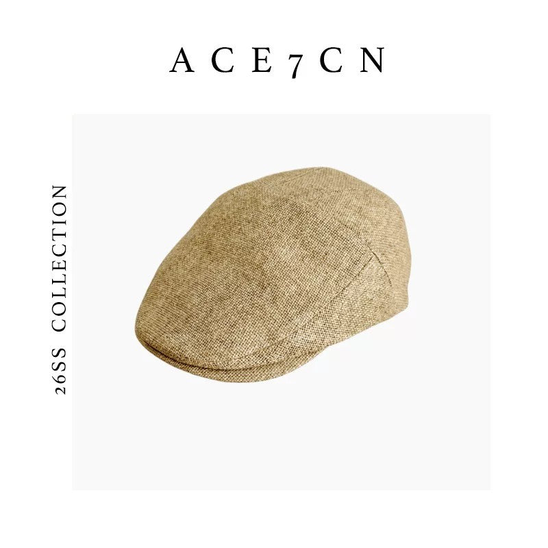 Vintage Old-Money Elegant Flat Cap Premium-Texture Fabric