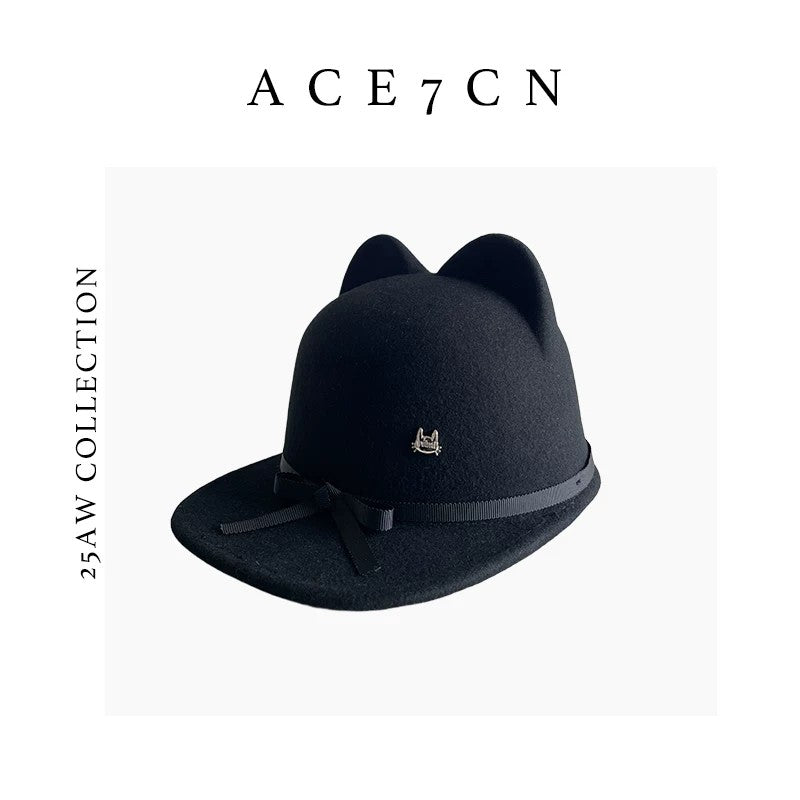 British Cat-Ear Equestrian Hat 100 Wool Niche