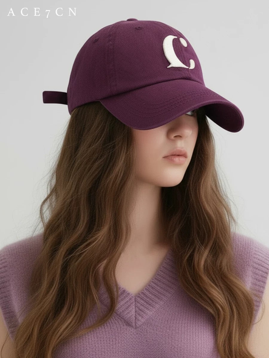 American Vintage Baseball Cap Autumn-Winter Face-Slimming C