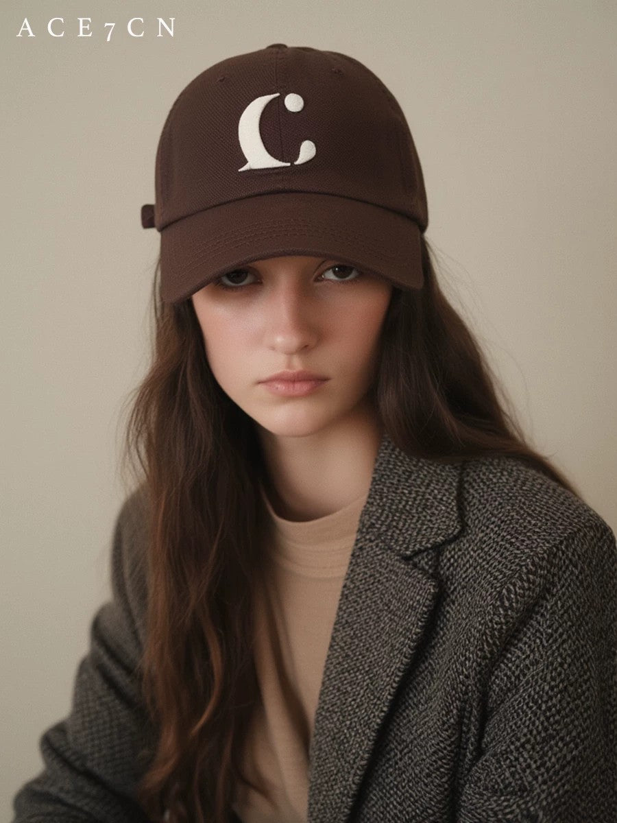 American Vintage Baseball Cap Autumn-Winter Face-Slimming C