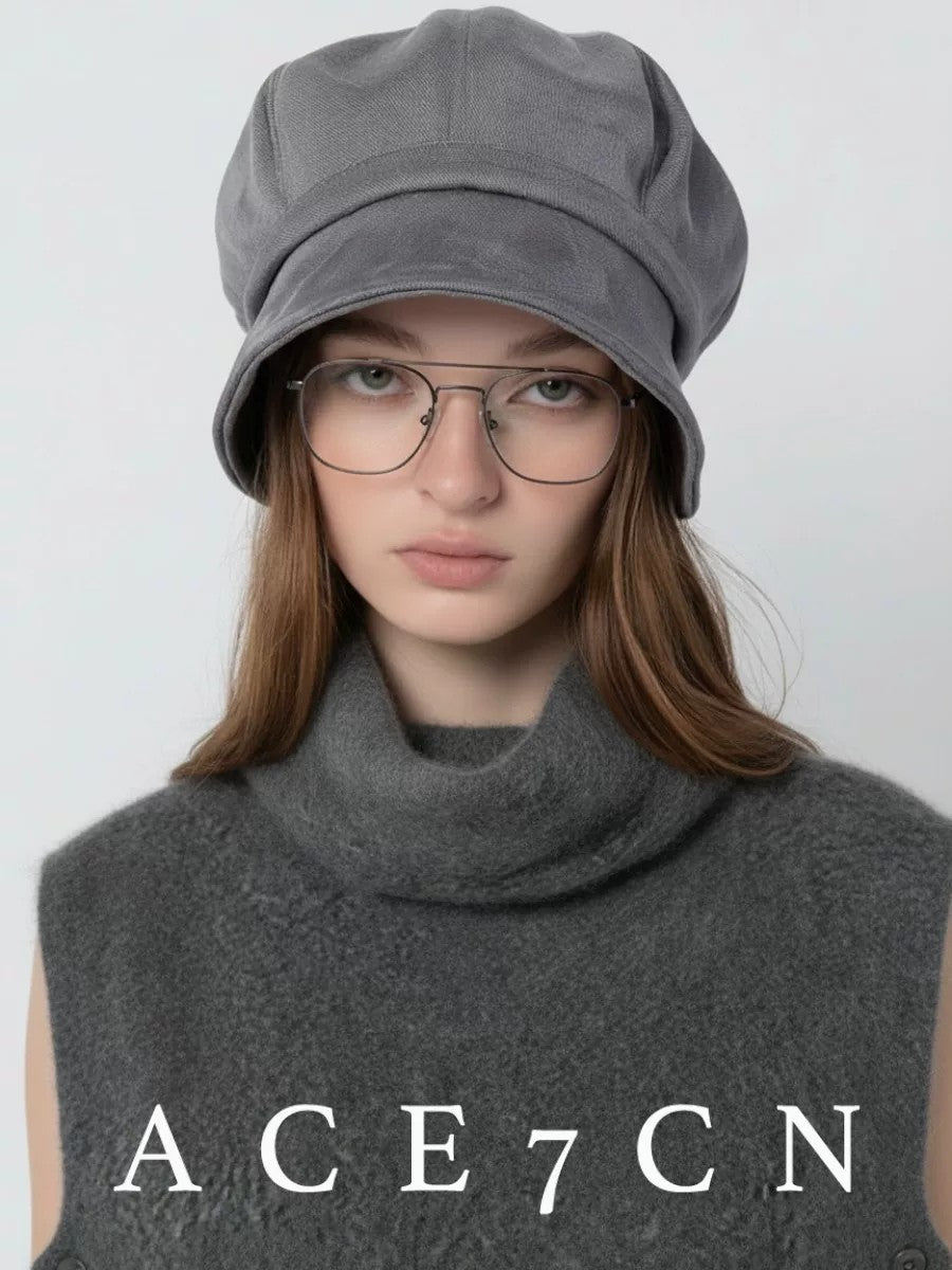 British Vintage Suede Newsboy Cap Premium Understated