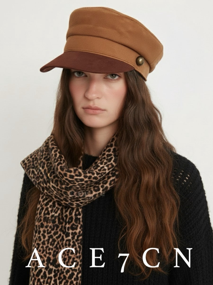 British Vintage Suede Newsboy Cap Autumn-Winter Riding