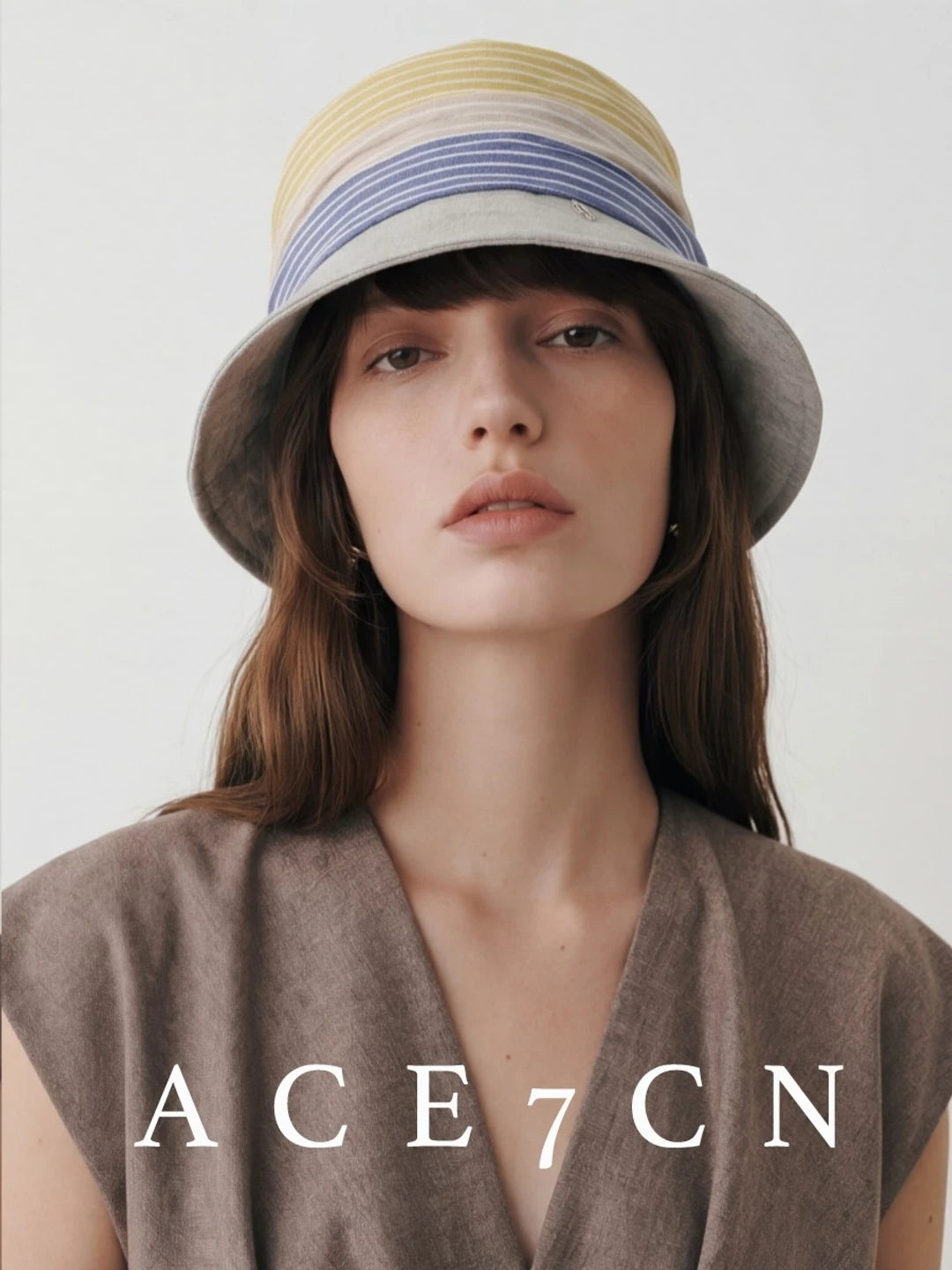 Nordic Niche Designer Multi-Stripe Bucket Hat Color-Block