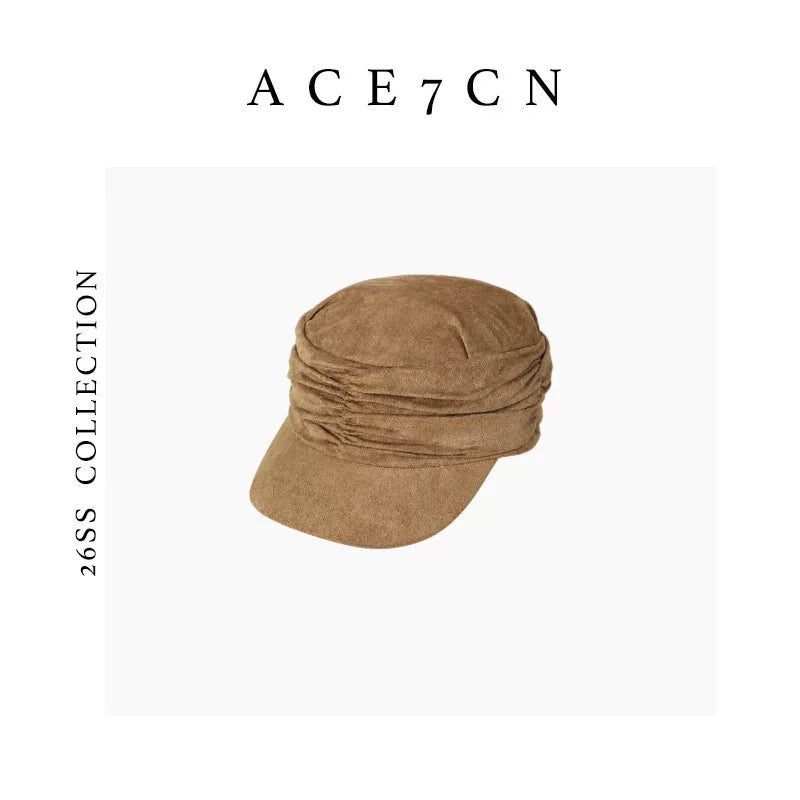 Japanese Niche Handmade Pleated Equestrian Hat Pleated