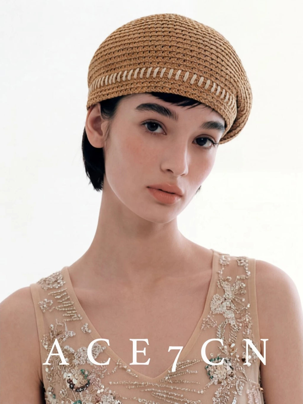 Japanese Niche Hand-Stitched Styling Beret Elegant Hepburn