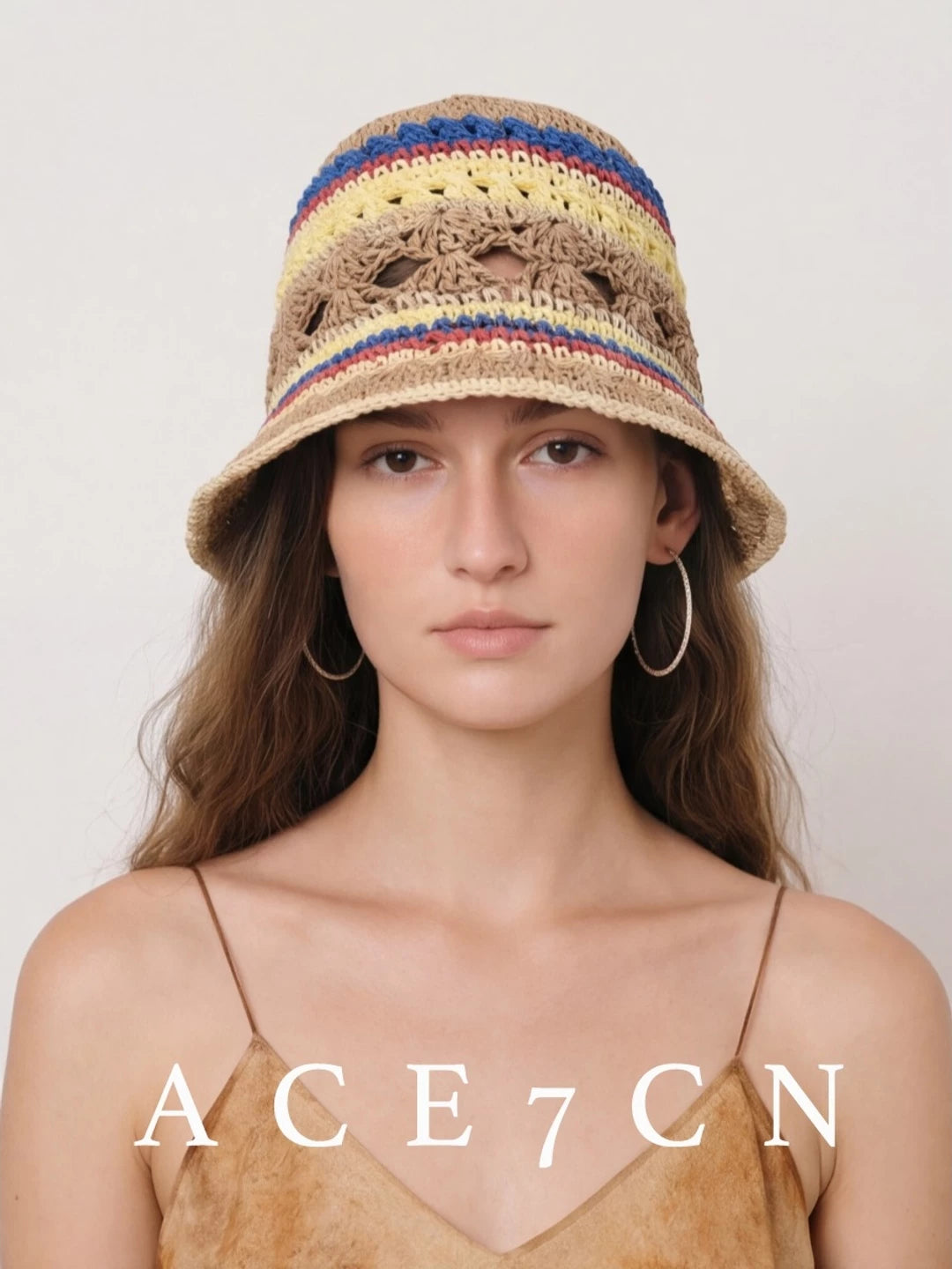 Nepalese Handmade Openwork Bucket Hat Breathable Women