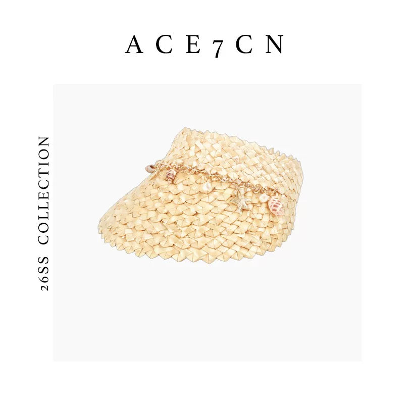 Light-French Refined Visor Handmade Straw-Woven Sun Hat