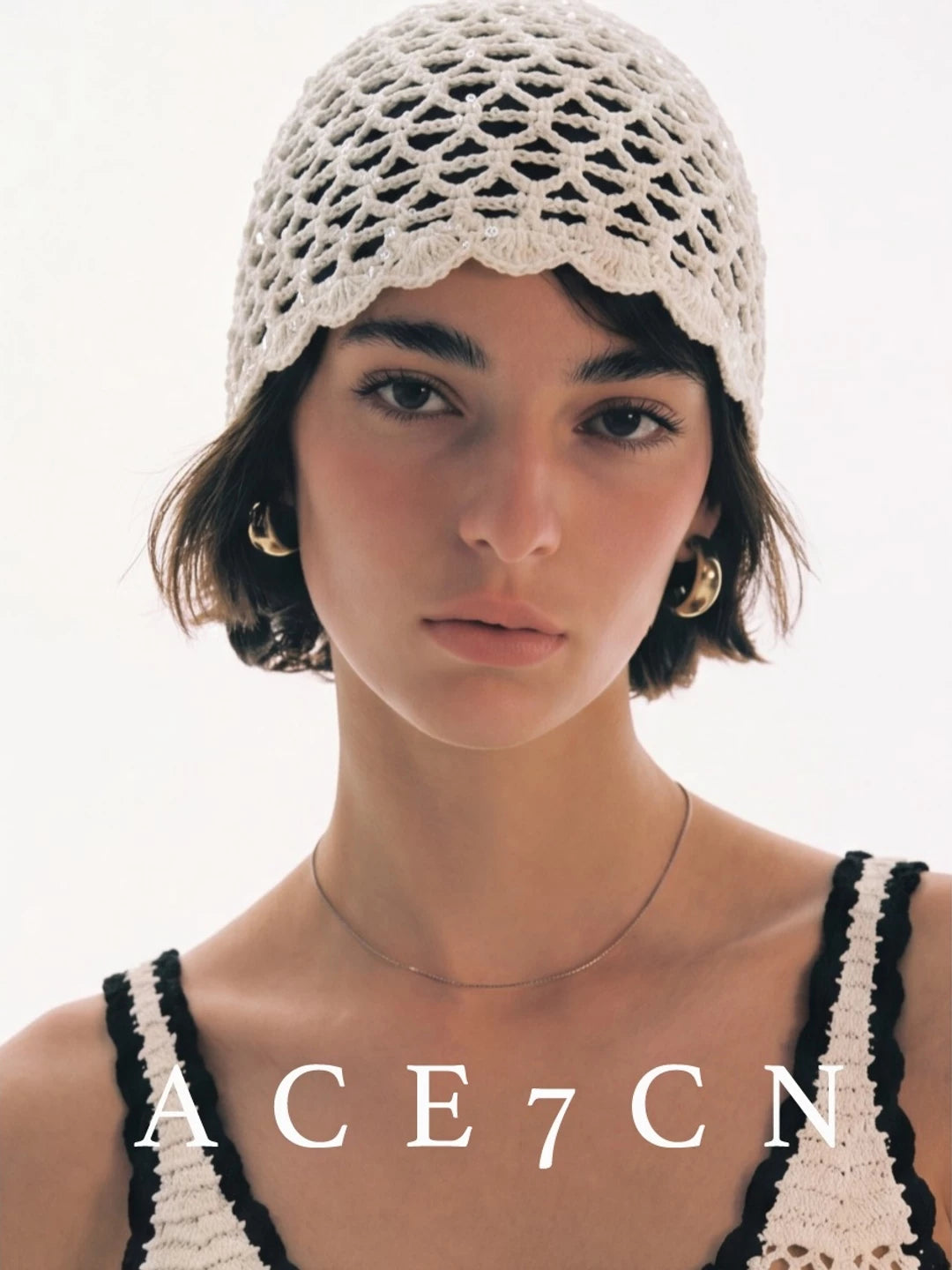 Old-Money Vintage Handmade Hat Chic Sequin Headwrap