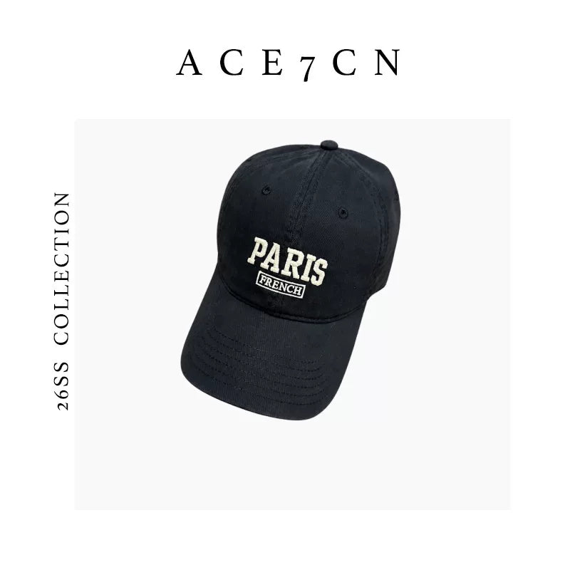 American Vintage Classic Embroidered Baseball Cap Paris
