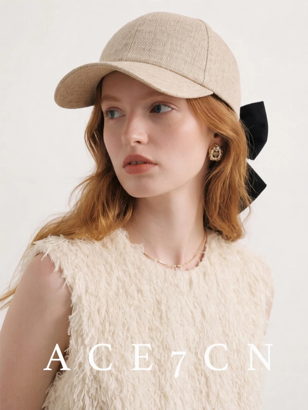 Korean Designer Equestrian Hat Bow Styling Baseball