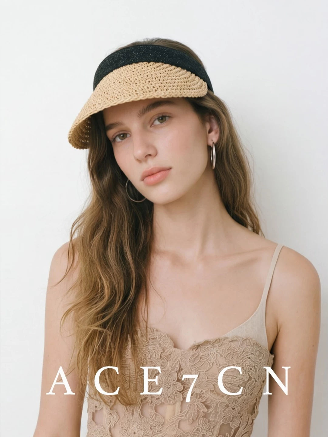 South-France Resort Visor Subtle-Glitter Refined Sun-Shade Headband