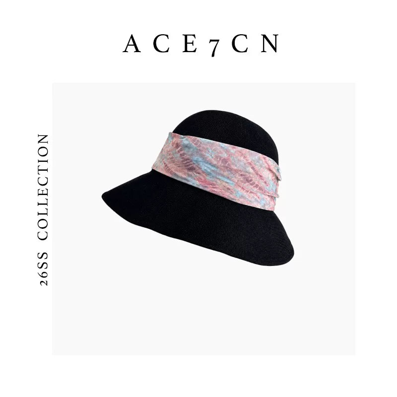 French Vintage Bucket Hat Ink-Wash Bucket Hat