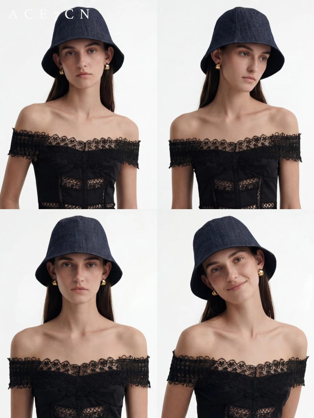 Urban Casual Raw-Denim Denim Bucket Hat Japanese