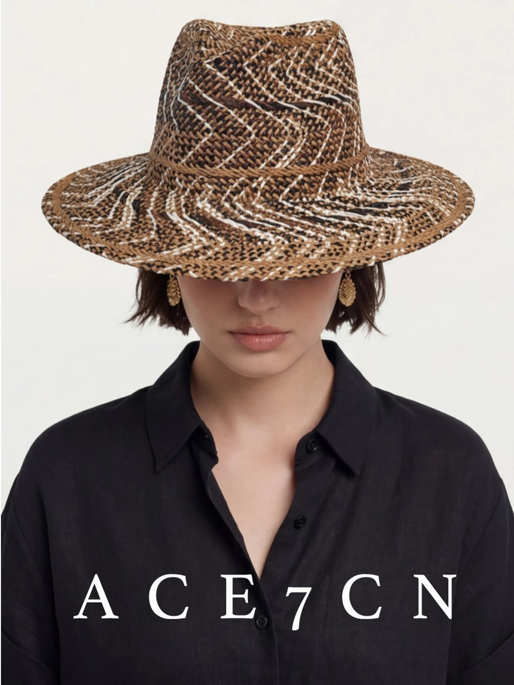 French Niche Elegant Panama Hat Hand-Woven Straw