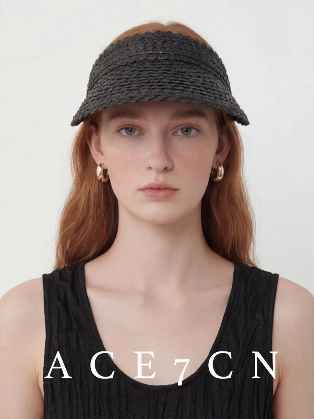 Premium-Texture Wheat-Straw Visor Handmade Sun-Shade Headband Hat