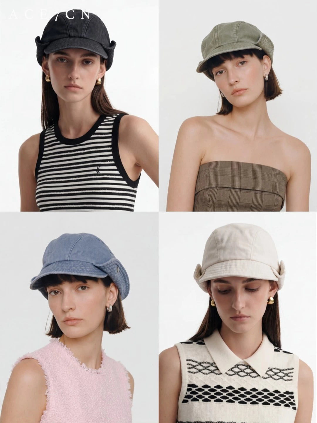 Urban Casual Roll-Brim Hat Chic Styling Riding