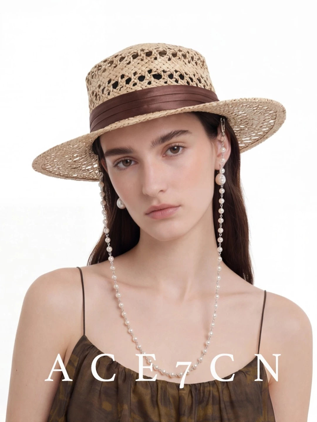 Classic French Resort Straw Hat Handmade Western