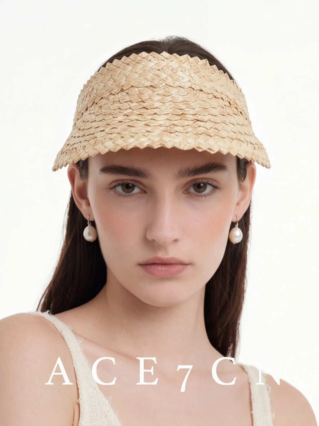 Premium-Texture Wheat-Straw Visor Handmade Sun-Shade Headband Hat