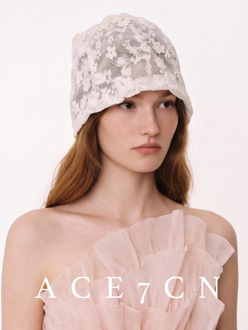 Light-French Vintage Hat chao Lightweight Lace Floral