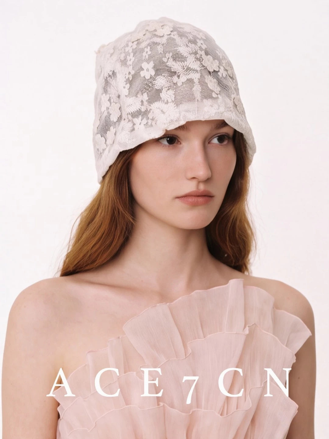 Light-French Vintage Hat chao Lightweight Lace Floral